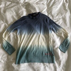 Scotch & Soda Men’s Large Ombré Crewneck Wool Blend Sweater